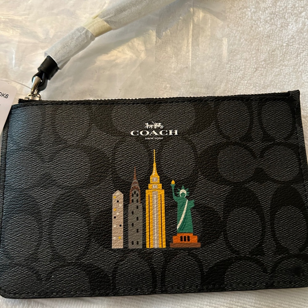 Coach zip NYC wristlet